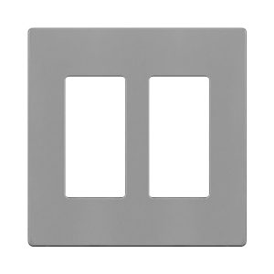 Enerlites SI8832-GY Gray 2 Gang Decorator Wall Plate
