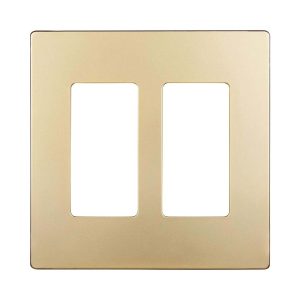 Enerlites SI8832-I Ivory 2 Gang Decorator Wall Plate