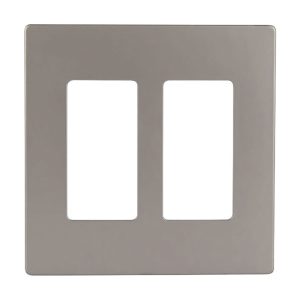 Enerlites SI8832-NK Nickel 2 Gang Decorator Wall Plate