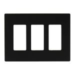 Enerlites SI8833-BK Black 3 Gang Decorator Wall Plate
