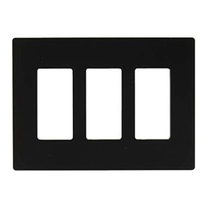 Enerlites SI8833-BK Black 3 Gang Decorator Wall Plate