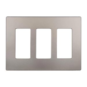 Enerlites SI8833-NK Nickel 3 Gang Decorator Wall Plate