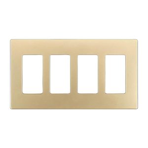 Enerlites SI8834-GD Gold 4 Gang Decorator Wall Plate