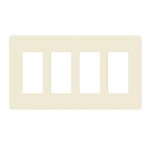 Enerlites SI8834-LA Light Almond 4 Gang Decorator Wall Plate
