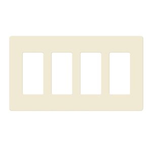 Enerlites SI8834-LA Light Almond 4 Gang Decorator Wall Plate