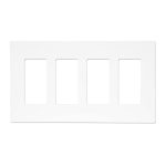 Enerlites SI8834-W White 4 Gang Decorator Wall Plate