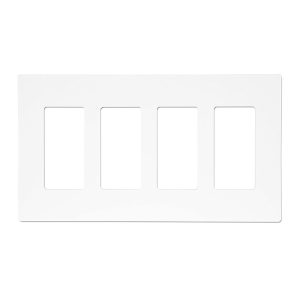 Enerlites SI8834-W White 4 Gang Decorator Wall Plate