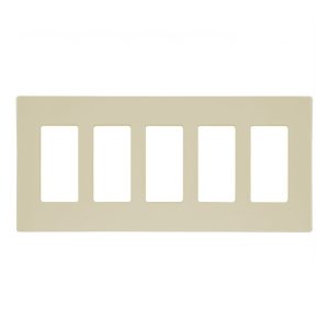 Enerlites SI8835-I Ivory 5 Gang Decorator Wall Plate