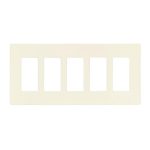 Enerlites SI8835-LA Light Almond 5 Gang Decorator Wall Plate