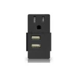 Enerlites USB15L-BK Black 4.8A USB Outlet Module Replacement w/ 15A Receptacle