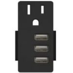 Enerlites USB20L3-BK Black 5.8A USB Outlet Module Replacement w/ 20A Receptacle