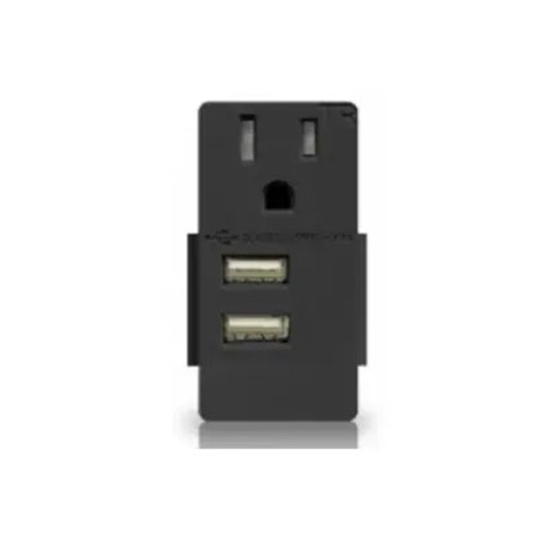 Enerlites USB20L-BK Black 4.8A USB Outlet Module Replacement w/ 20A Receptacle