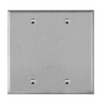 Enerlites 7702 Blank Cover 2-Gang Metal Wall Plate
