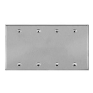 Enerlites 7704 Blank Cover 4-Gang Metal Wall Plate