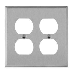 Enerlites 7722 Duplex Receptacle 2-Gang Metal Wall Plate