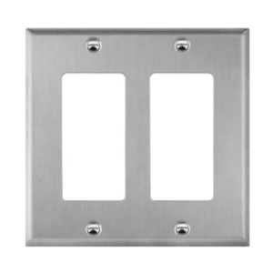 Enerlites 7732 Decorator/GFCI 2-Gang Metal Wall Plate