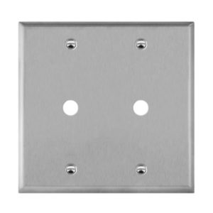 Enerlites 7742 Phone/Cable 2-Gang Metal Wall Plate