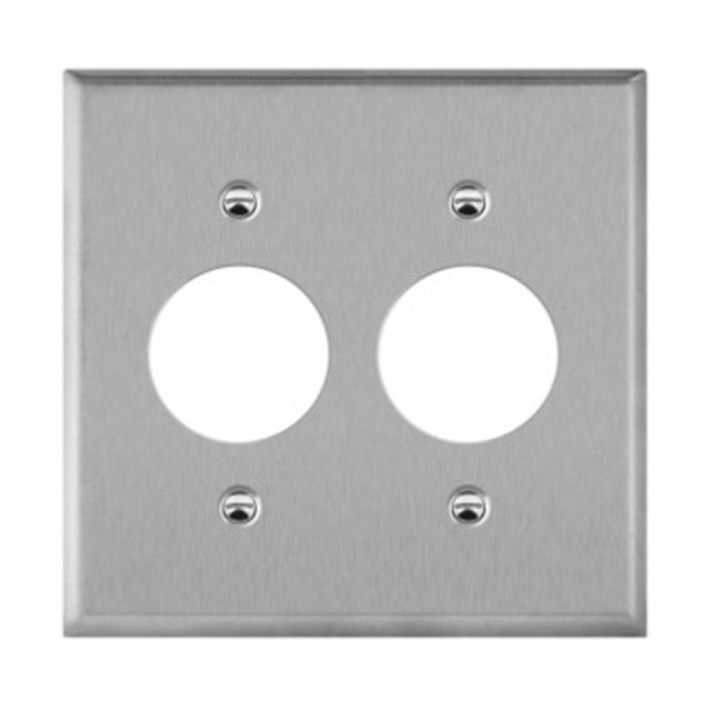 Enerlites 7752 Single Receptacle 2-Gang Metal Wall Plate