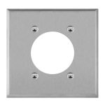 Enerlites 7792 Power Outlet Receptacle Two-Gang Metal Wall Plate