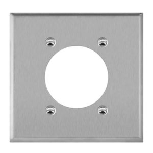 Enerlites 7792 Power Outlet Receptacle Two-Gang Metal Wall Plate
