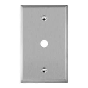 Enerlites 7784 Phone/Cable One-Gang 0.4375" Diameter Metal Wall Plate