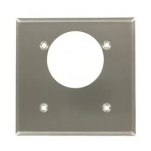 Enerlites 7892 2-Gang Power Outlet Receptacle Wall Plate, 2.125-in Dia