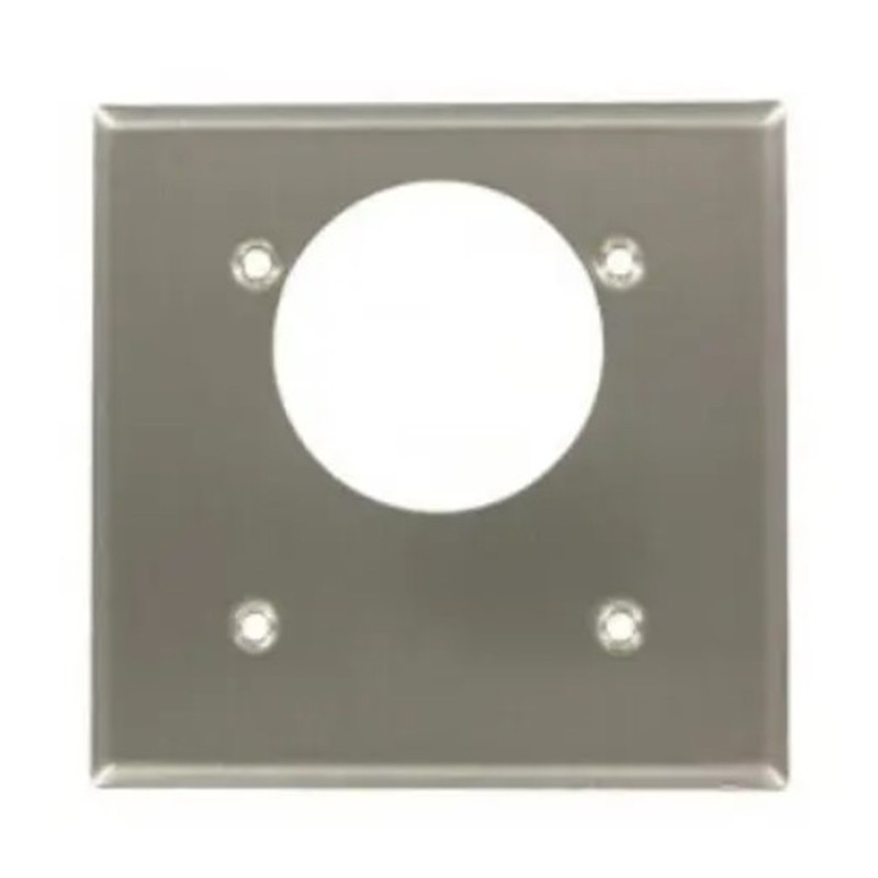 Enerlites 7892 2-Gang Power Outlet Receptacle Wall Plate, 2.125-in Dia