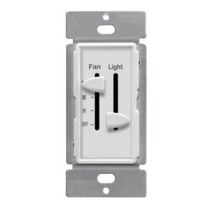 Enerlites 17001-F3-W 3-Speed Control and LED Dimmer Slider, Single Pole, White