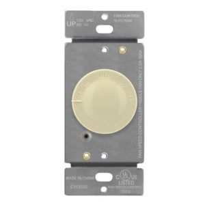 Enerlites 17003-I 3-Speed Rotary Fan Speed Control, Single Pole, Ivory