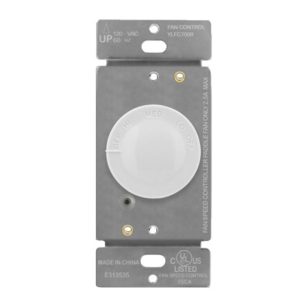 Enerlites 17003-W 3-Speed Rotary Fan Speed Control, Single Pole, White