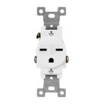 Enerlites 61160-I Commercial Grade 15A Single Receptacle, 6-15R, Ivory