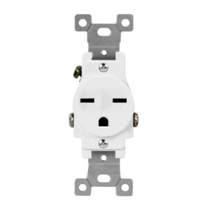 Enerlites 61160-W Commercial Grade 15A Single Receptacle, 6-15R, White