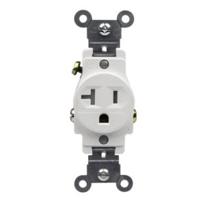 Enerlites 61200-I Commercial Grade 20A Single Receptacle, 5-20R, Ivory