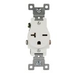 Enerlites 61210-I Commercial Grade 20A Single Receptacle, 6-20R, Ivory