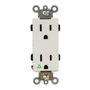 Enerlites 61500-IG-I Isolated Ground Decorator Duplex Receptacle, Ivory