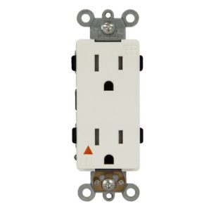 Enerlites 61500-IG-TR-W Isolated Ground Tamper-Resistant Decorator Receptacle, 5-15R, White