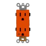 Enerlites 61500-IG-O Isolated Ground Decorator Duplex Receptacle, Orange