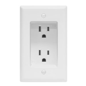 Enerlites 61501-TRRP-W Residential Grade 15A Recessed Tamper-Resistant Duplex Receptacle, White