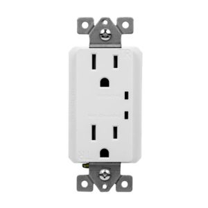 Enerlites 61501-TRSS-W Residential Grade 15A Tamper-Resistant Duplex Receptacle with Surge Suppressor, White