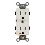 Enerlites 61510-TR-I Industrial Grade Isolated Ground Heavy Duty 15A Duplex Receptacle, 5-15R, Ivory