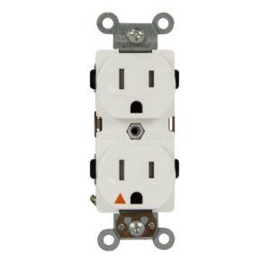 Enerlites 61510-TR-I Industrial Grade Isolated Ground Heavy Duty 15A Duplex Receptacle, 5-15R, Ivory