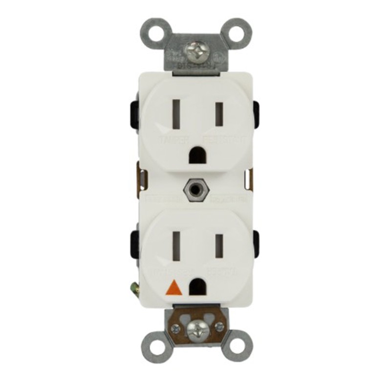 Enerlites 61510-TR-I Industrial Grade Isolated Ground Heavy Duty 15A Duplex Receptacle, 5-15R, Ivory