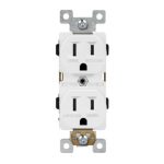 Enerlites 61540-TR-W Commercial Grade 15A Tamper-Resistant Duplex Receptacle, 5-15R, White