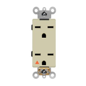 Enerlites 61550-IG-I Isolated Ground Decorator Duplex Receptacle, 6-15R, Ivory