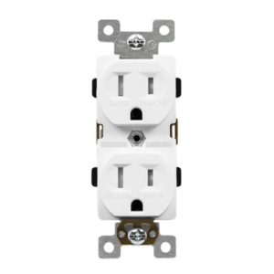 Enerlites 61570-TR-I Industrial Grade Heavy Duty 15A Tamper-Resistant Duplex Receptacle, 5-15R, Ivory