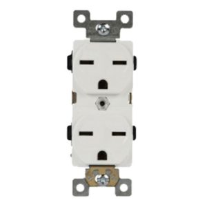 Enerlites 61571-W Industrial Grade Heavy Duty 15A Duplex Receptacle, 6-20R, White