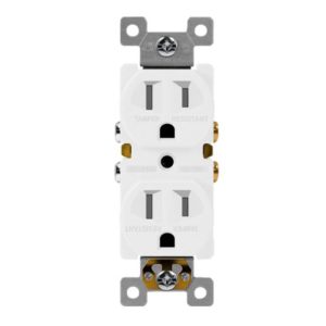 Enerlites 61580-TR-W Residential Grade 15A Tamper-Resistant Duplex Receptacle, White