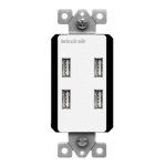 Enerlites 62000-4USB58-W 4-Port USB Charger 5.8A, White