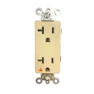 Enerlites 62000-IG-TR-I Ivory Isolated Ground Tamper-Resistant Decorator Receptacle, 5-20R