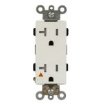 Enerlites 62000-IG-TR-W White Isolated Ground Tamper-Resistant Decorator Receptacle, 5-20R